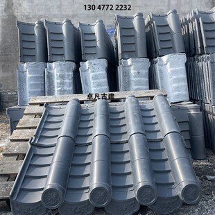 古建屋面瓦仿古一体瓦青瓦连体瓦玻璃石粉纤维瓦水泥Y青瓦新型青
