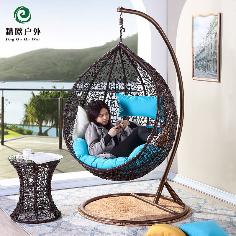 精欧户外吊篮阳台藤椅吊椅家用客厅摇篮椅秋千室内掉椅子鸟巢摇椅