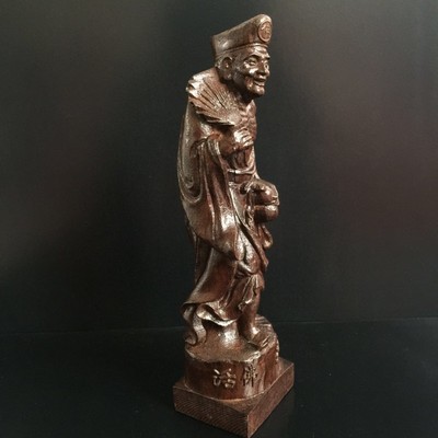 越南沉香木雕摆件 活佛济公 佛像供奉雕像家居实木雕刻木质工艺品