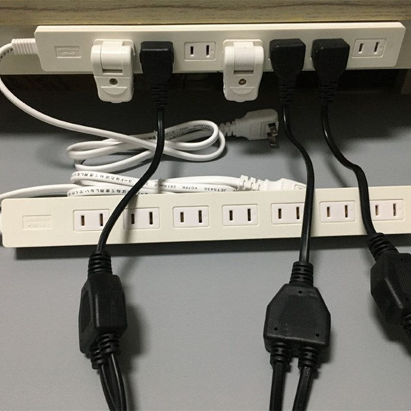 迷你插线板充电延长线二芯电源插座排插排家用加长线两脚插带磁性