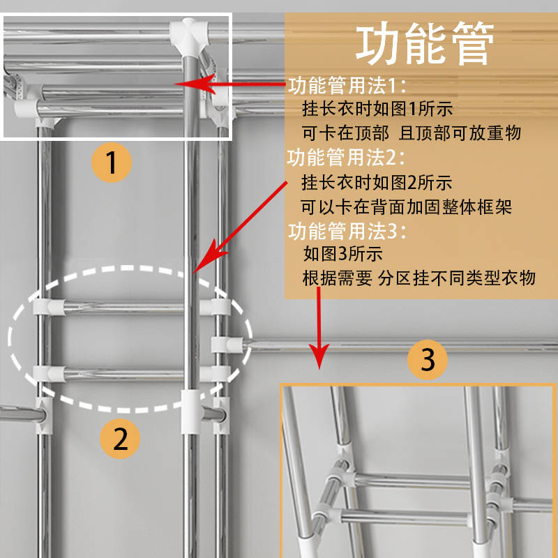 简易衣柜全挂式布衣柜挂衣柜钢管加厚钢架加固布衣橱家用卧室布艺