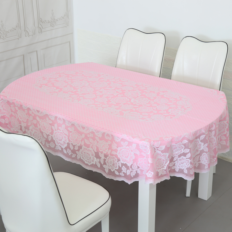 椭圆桌子防水防烫防油PVC软塑料家用免洗椭圆餐桌台布垫