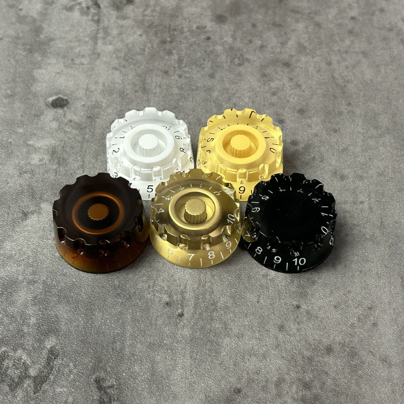 齿轮型旋钮帽 电吉他贝斯音量音色电位器旋钮帽 带刻度LP乐器配件