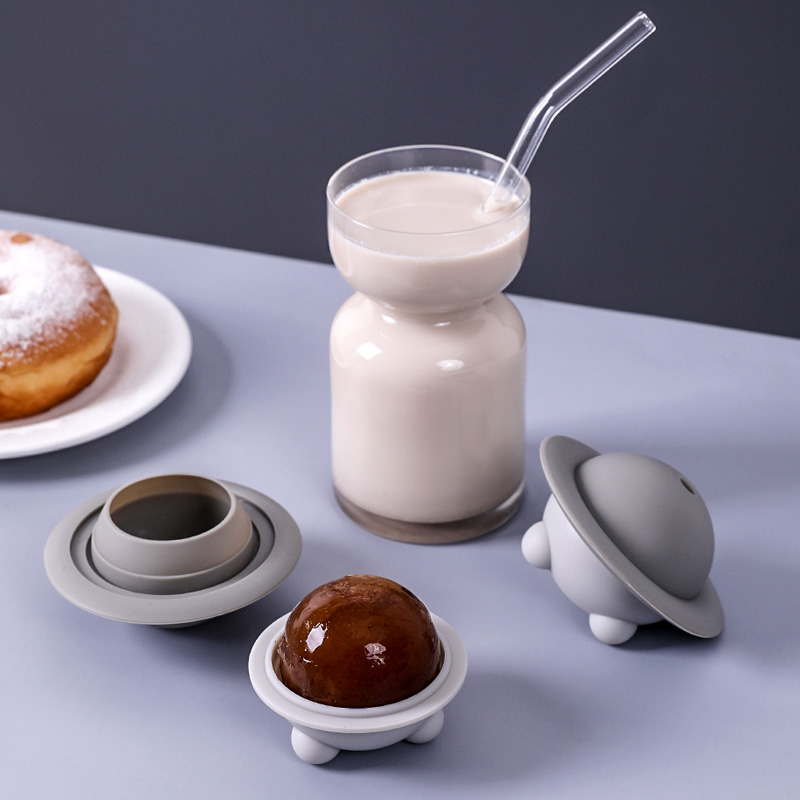 土星咖啡冰球制作模具网红时光沙漏玻璃杯美式大冰块拿铁冲泡工具