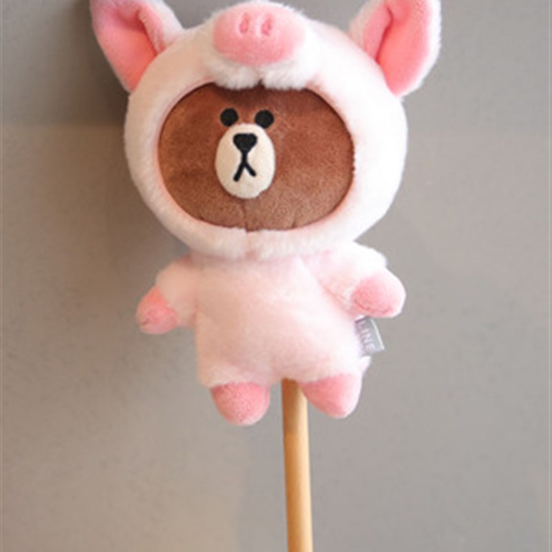 捶背器敲打锤捶背棒毛绒卡通颈部小拳头可爱卡通捶背的锤子木头棒
