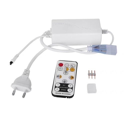 led三色变光灯带遥控双排插头5730家装吊顶220v智能单色控制器