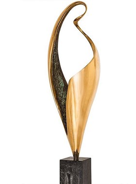 电镀抽象艺术工艺品摆件酒店样板间轻奢风小雕塑香槟金香槟银摆饰