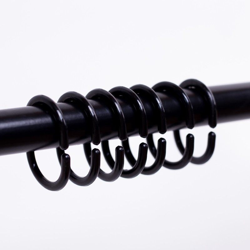 浴帘配件塑料挂钩C型黑色浴帘挂环圈窗帘挂钩吊环扣床帘环挂环子,家庭/个人清洁工具,浴帘配件,淘宝优惠券,粉丝福利购,淘宝优惠卷
