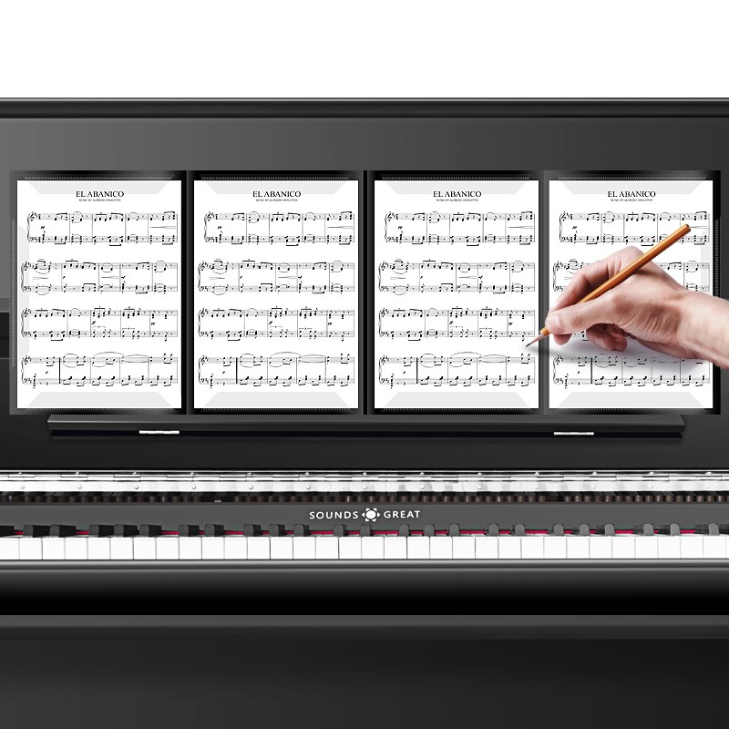 6页展开式演奏专用钢琴乐谱夹A4三折叠A3钢琴改谱夹曲谱文件夹