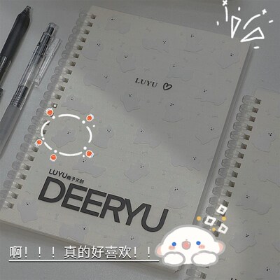 小狗线圈本小记事本工作商务笔记本子备忘录高颜值小学生手账本儿