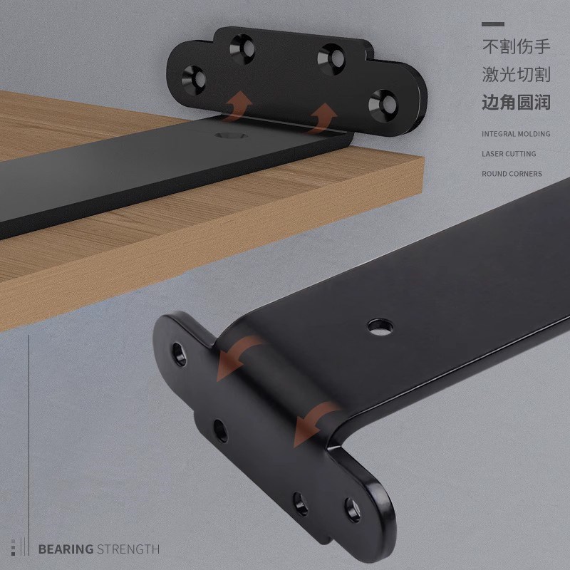 不锈钢三角支架墙上隐形托架置物架三脚支撑架悬空墙壁挂书架隔板