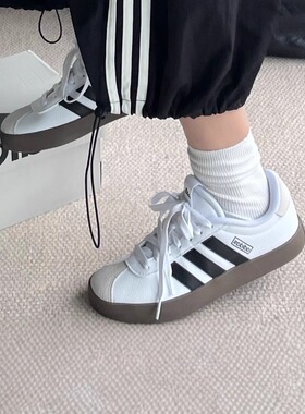 adidas阿迪达斯T头鞋运动VL COURT3.0女复古休闲板鞋德训鞋ID8797