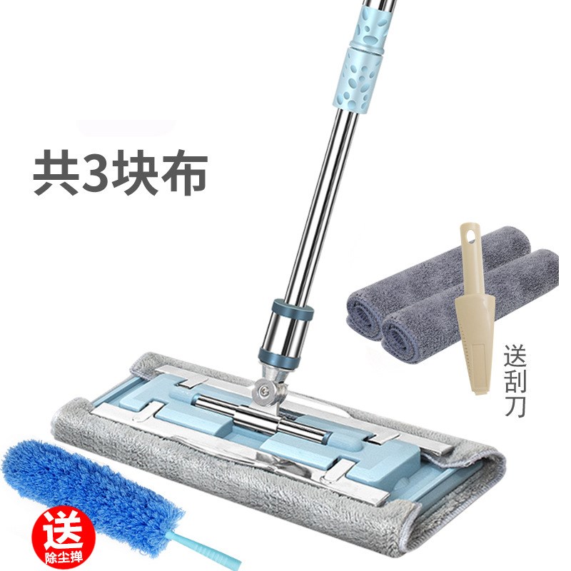 拖把家用拖布平板一拖净夹固式吸水替换布干湿两用加粗地板专涛森