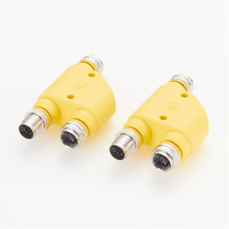 IP67/IP68 L编码H型 3/4芯公头连接器转接头工业以太网 M12