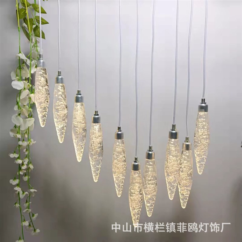 新款婚庆道具10头尖珠亚克力发光花蕾吊灯舞台吊顶婚礼布置装饰灯