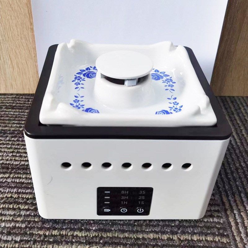 智能烟灰缸空气净化器负离子家用小型除烟除味净化机陶瓷烟灰缸