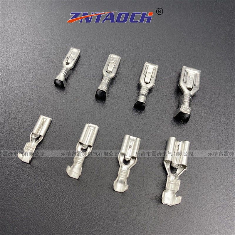 带锁2.8 3.8 4.8 6.3插簧铜接插件母插片 母头插拔式冷压接线端子,电子/电工,接线端子,淘宝优惠券,粉丝福利购,淘宝优惠卷