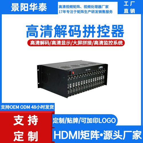 高清解码器 4k视频解码器4路8进12出安防监控网络数字高清矩阵