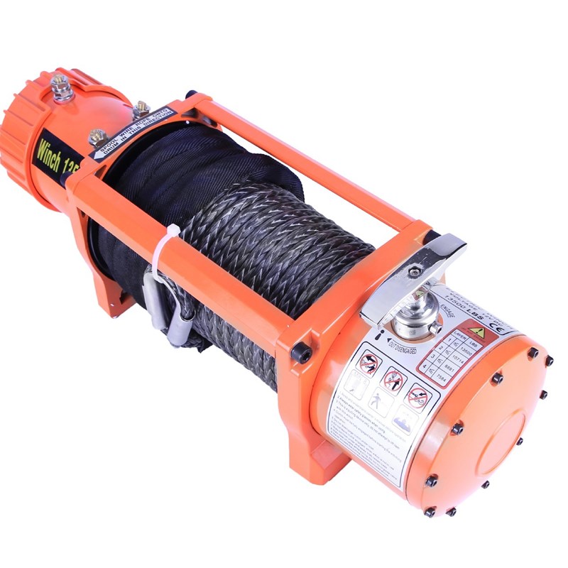 13500磅R型电动绞盘带尼龙绳 12V车用牵引机 越野自救拉力机 厂商