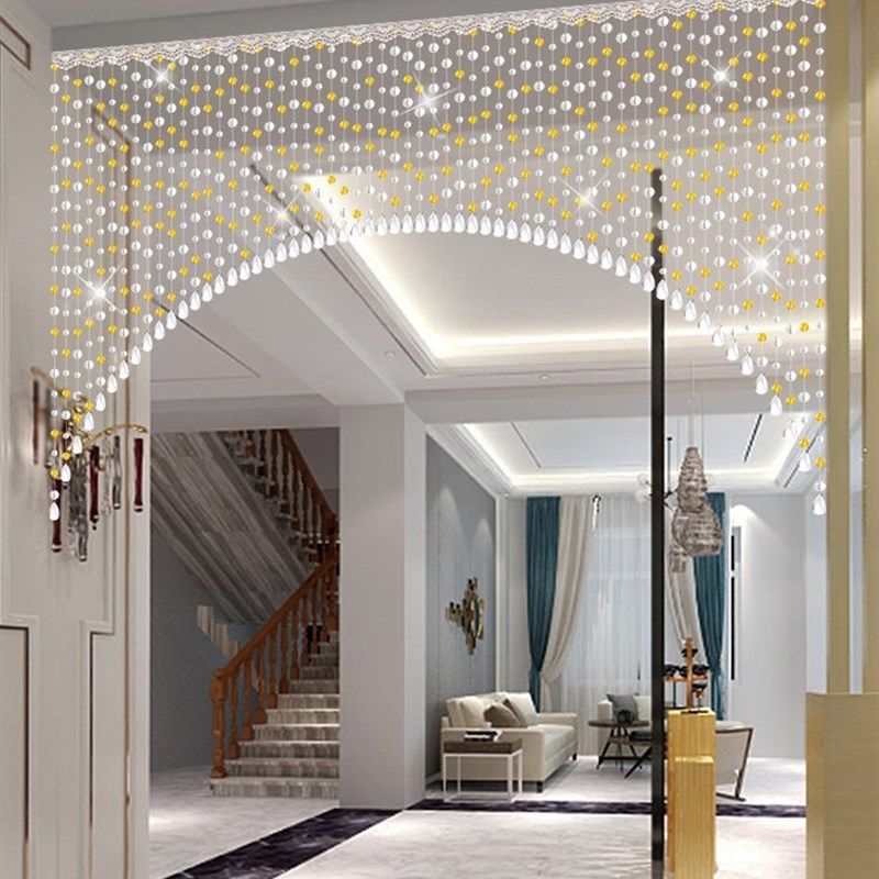 水晶珠帘门帘隔断帘子客厅过道装饰家用窗帘卧室玄关挂帘网红珠链