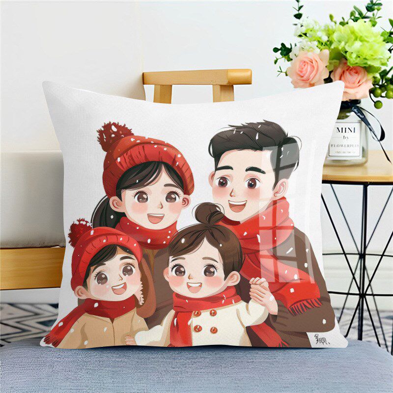 花季少女新款十字绣抱枕枕套靠枕沙发卧室车上自己绣满绣