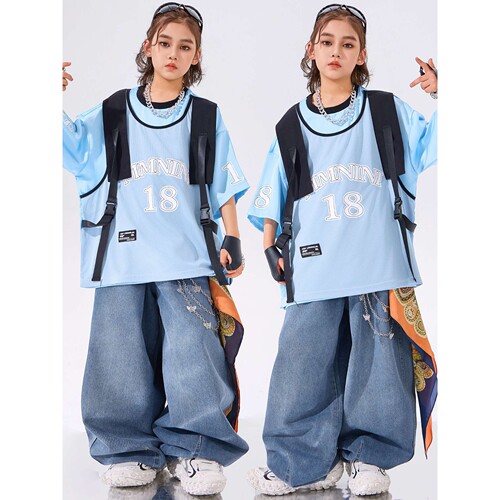 儿童街舞潮服男童嘻哈HIPHOP潮酷演出服少儿架子鼓表演舞蹈服