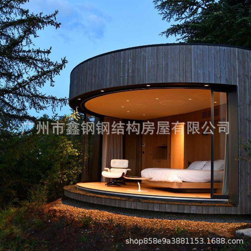 阳光房轻钢别墅钢结构轻奢欧式玻璃房别墅隔热钢架结构庭院