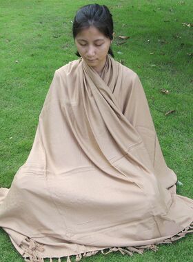 正信禅修多用披巾披肩超长宽大全身G包裹禅修打坐瑜珈披风大围巾