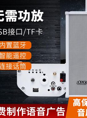 壁挂式室外防水有源音柱蓝牙超市店铺专用商用音响挂墙式门头音箱