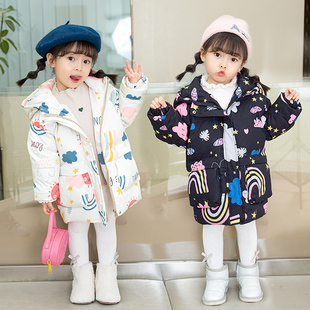 女童羽绒服2023新款洋派冬季加厚中长版女孩男孩中小童婴幼儿外套