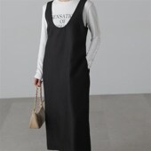 长款 M040118日单贵牌新款 客供料后松紧隐形拉N链女气质无袖 连衣裙