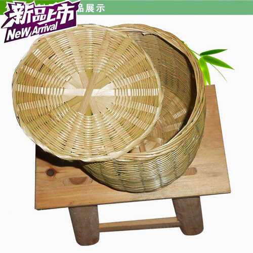 手工竹编蓝i收纳筐竹箩纸篓花篮垃圾筐家用编织箩筐Y工艺大竹筐簸