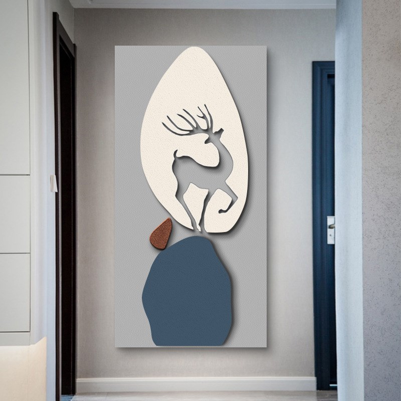 3D创意现代简约客厅九鱼高级轻奢挂G画立体装饰画走廊玄关过道壁图片