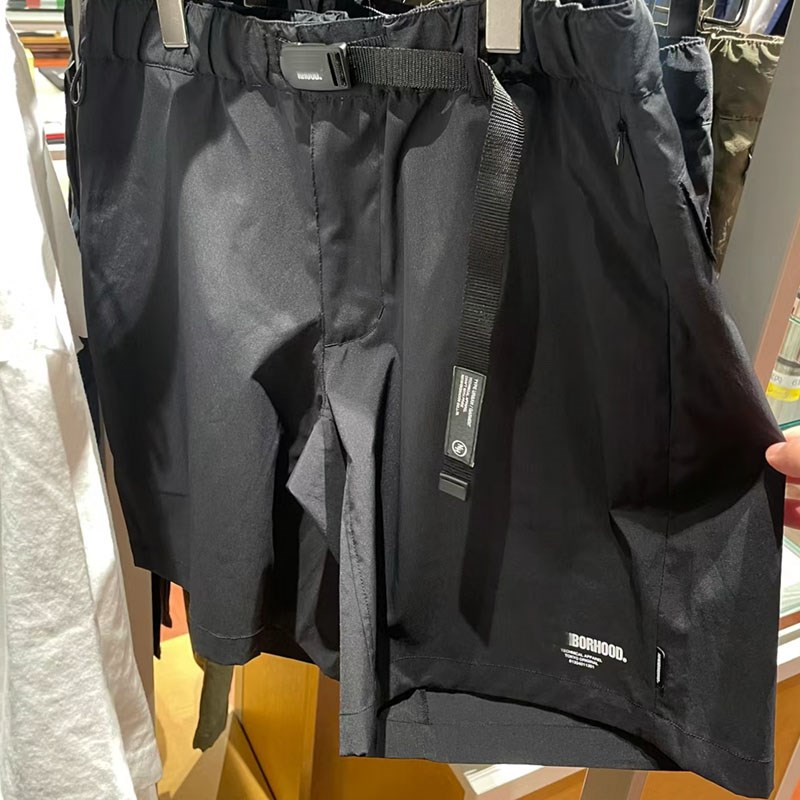 涩谷制24春夏运动休闲防水腰带扣机能面料宽松速干短裤