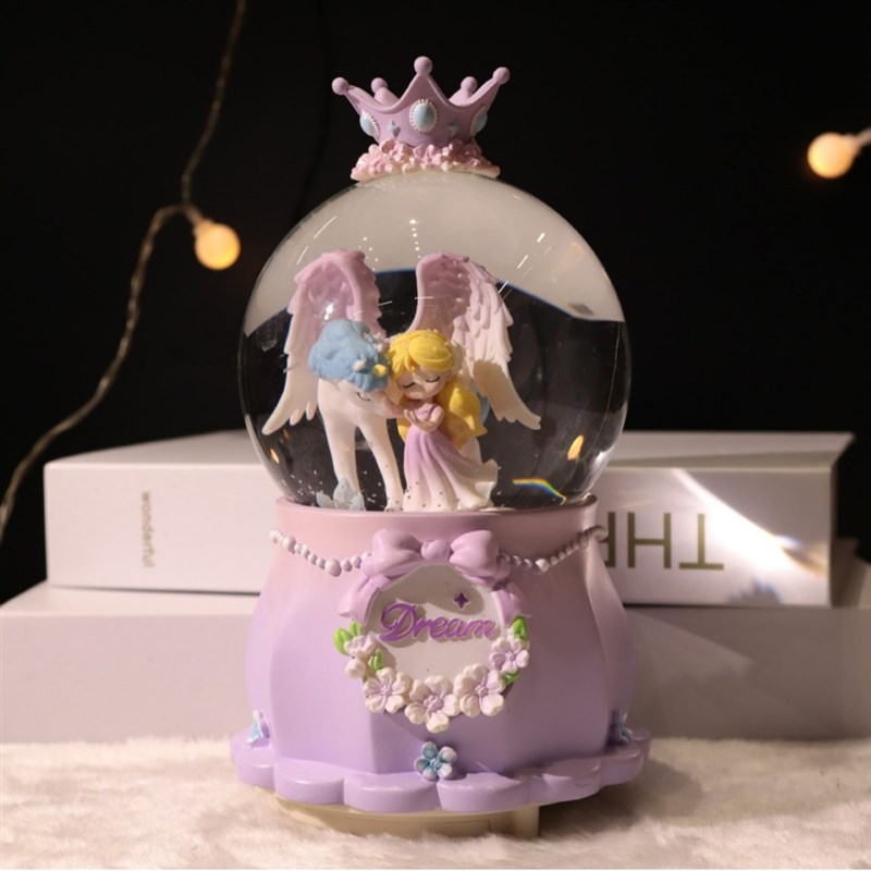 秘境森林大号水晶球音乐盒 卧室音乐灯光氛围装饰品摆件