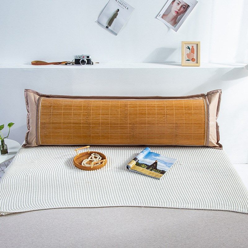 夏季竹凉席单双人宝宝枕席枕片藤席冰丝枕套长款枕头套1.5米1.2m