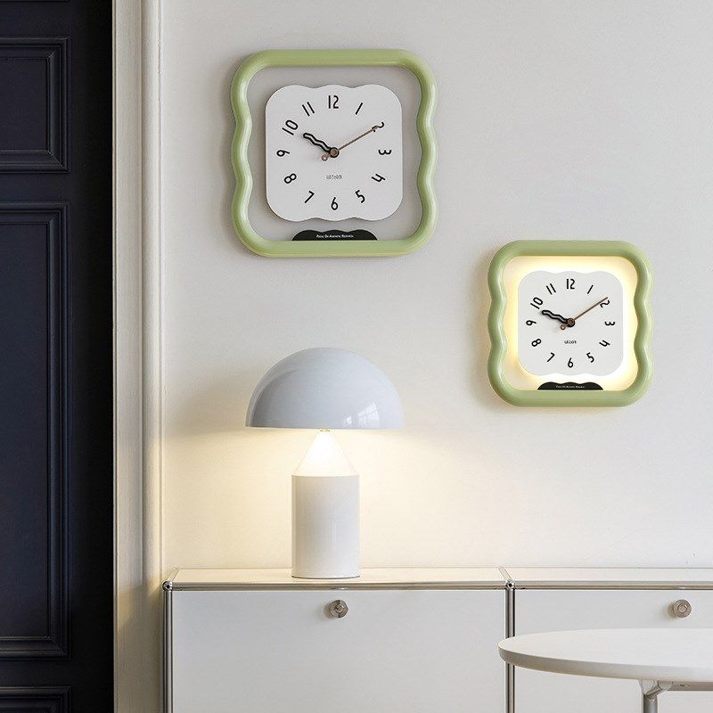 wozoom屋准2025新款奶油风挂钟客厅家用现代简约艺术时钟挂墙,家居饰品,挂钟,淘宝优惠券,粉丝福利购,淘宝优惠卷