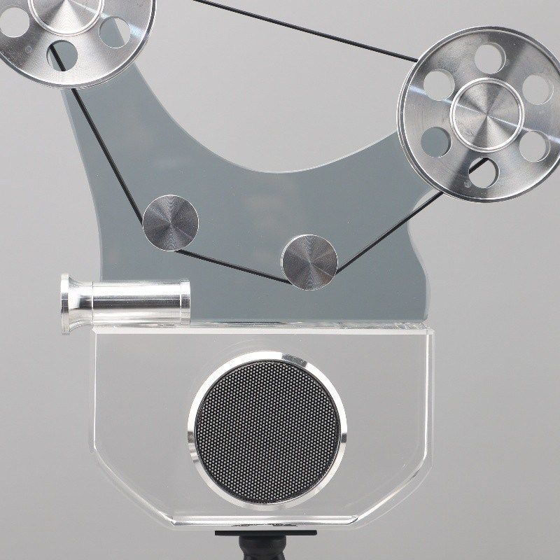 现代简约水晶几何留声放映机摆件客厅玄关卧室书房软装家居饰品