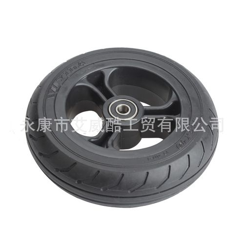 快轮F0加宽后轮6寸实心轮子电动滑板车145X40实心胎6X2轮胎铝轮毂