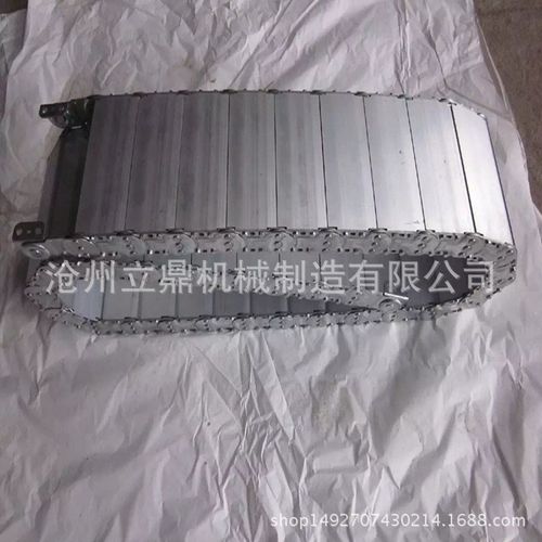 TL全封闭钢铝拖链 带侧尼龙滑轮钢制拖链 封闭式金属坦克链