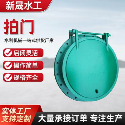 玻璃钢拍门浮箱式上开拍门侧开式拍门钢制拍门防倒灌铸铁拍门