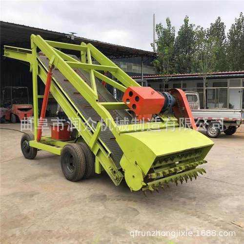 牧草青储饲料青贮取料机升降自由高空取草机输送皮带取料机