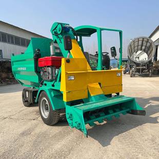 大型牧场四轮清粪车牛场清粪柴油三轮车四驱自走式 自动扒粪机