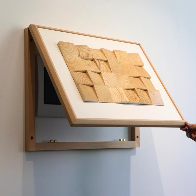 配电箱装饰画遮挡盖板电表箱实木画框G外壳盖子定制电闸开关保护