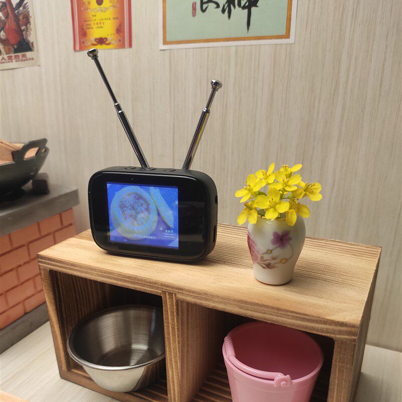 迷你小电视机可以看娃v娃屋场景玩具模型微缩内容可订制