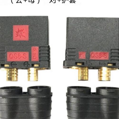 QS8-S防打火插头1p20A大电流连接器耐高温航模汽车电源公母头焊接