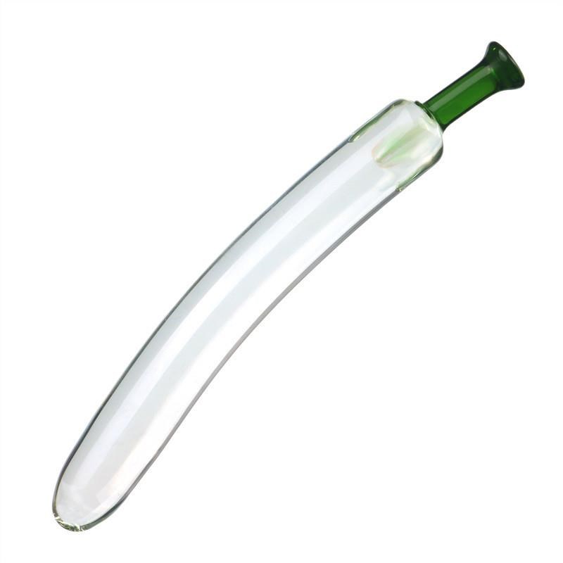 Glass Cucumber Vegetable Masturbation TraLnsparent Penis Fem
