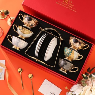 下午茶茶具骨瓷杯子精致乔迁送礼结婚礼物套装 美道咖啡杯欧式