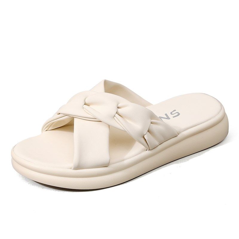 踩屎感平底拖鞋41大码43女夏季外穿仙女风N一字拖沙滩凉鞋轻便软,女鞋,一字拖,淘宝优惠券,粉丝福利购,淘宝优惠卷