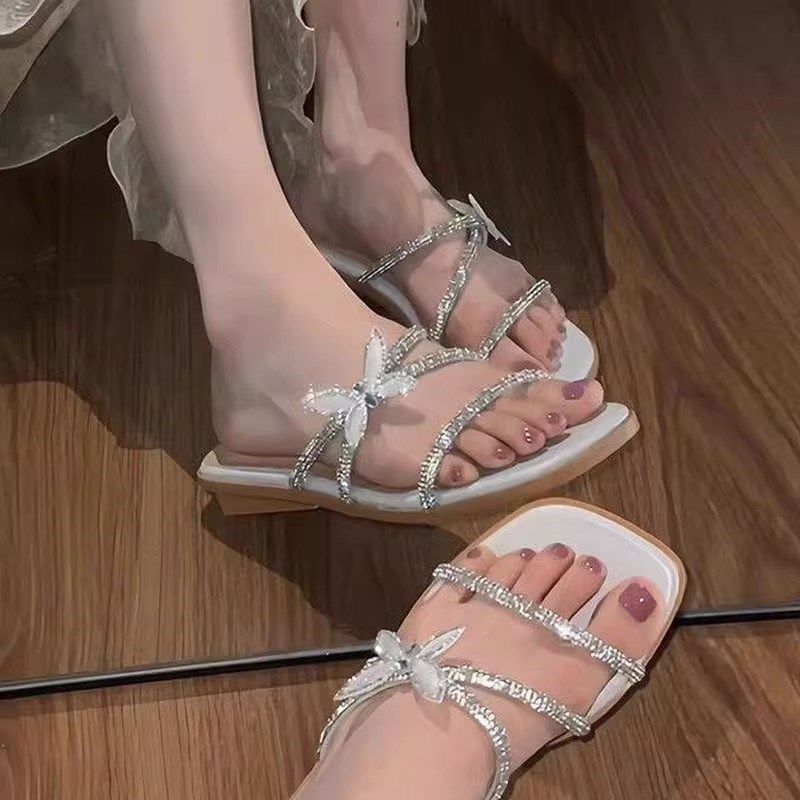 大码凉鞋女41到43宽胖脚女鞋y夏季2025新款不累脚平底外穿拖鞋凉,女鞋,一字拖,淘宝优惠券,粉丝福利购,淘宝优惠卷